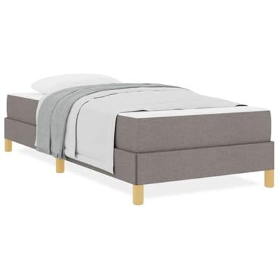 Boxspring bed Taupe, Bruin 90 x 200 cm Stof, Engineered Hout