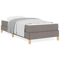 Boxspring bed Taupe, Bruin 90 x 200 cm Stof, Engineered Hout - thumbnail