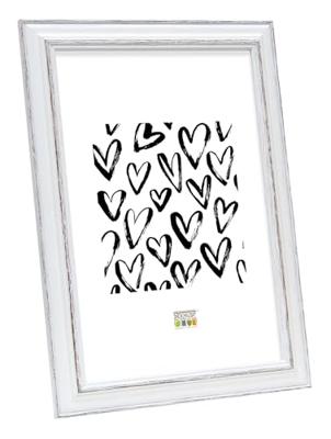 Deknudt Fotokader wit met bruinkleurig accent 24x30 S221H3