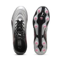 PUMA King Pro Gras / Kunstgras Voetbalschoenen (MG) Zilver Zwart Roze - thumbnail