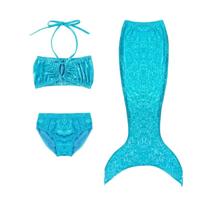 Meisje zeemeermin staart 3 stuks Swimmable Bikini instellen schattig badpak grootte: 130cm - thumbnail