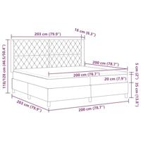 Boxspring bed met hoofdeinde Lichtgrijs 200 x 200 cm Fluweel - thumbnail