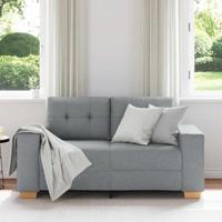 Loveseat bank 120 cm stof lichtgrijs - thumbnail