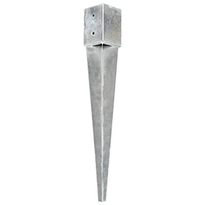 VidaXL Grondpinnen 12 st 10x10x76 cm gegalvaniseerd staal zilverkleurig VidaXL Grondpinnen 12 st 10x10x76 cm gegalvaniseerd staal zilverkleurig
