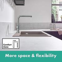 Hansgrohe Talis M54 ééngreeps keukenmengkraan 270 met uittrekbare uitloop, chroom - thumbnail
