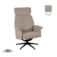 LABEL51 Fauteuil Verdal - Taupe - Micro Suede - Excl. Hocker - thumbnail