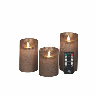LED Kaarsen Wax Brons 3st LED Kaarsen Wax Brons 3st