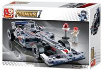 Sluban Racing Team Race Car Silver bouwstenen set (M38-B0352) - thumbnail