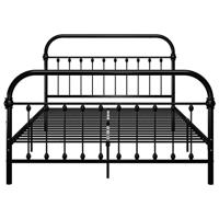 Bedframe metaal zwart 140x200 cm - thumbnail