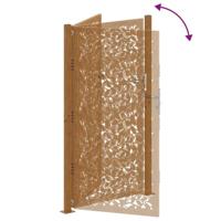 Poort met bladontwerp 105x180 cm weervast staal - thumbnail