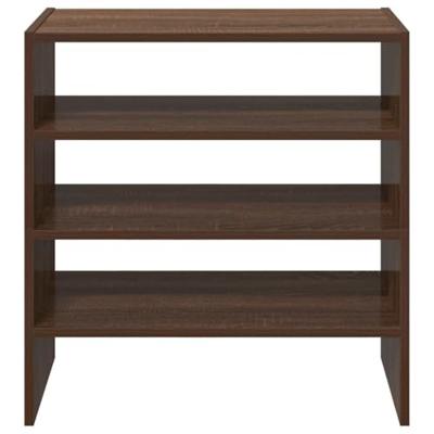 VidaXL Schoenenrekken 2 st stapelbaar 60x30x30,5 cm bruin eikenkleur