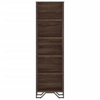 Boekenkast 50x31x169 cm bewerkt hout bruin eikenkleur - thumbnail