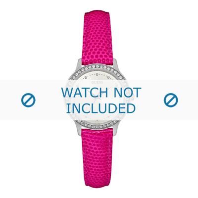 Guess horlogeband W0648L15 Chelsea Leder Roze 14mm