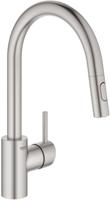 Grohe Concetto keukenmengkraan uittrekbare uitloop Supersteel - thumbnail