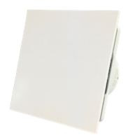 Whisper Pro-design Badkamerventilator - Ø100mm - Met Nalooptimer - Vlak Kunststof - Wit - thumbnail