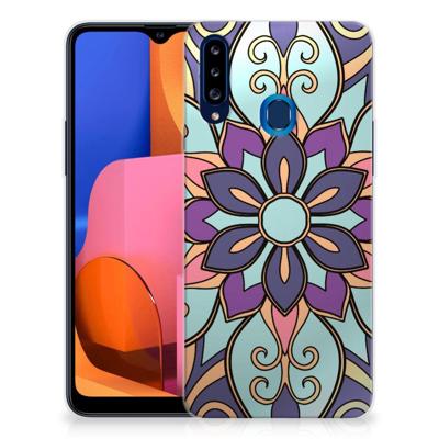 Samsung Galaxy A20s | TPU Case | Purple Flower Samsung Galaxy A20s | TPU Case | Purple Flower