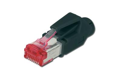 Digitus A-MO6 8/8 HRS CAT 6 RJ45 modulaire stekker, afgeschermd, inclusief knikbescherming A-MO6 8/8 HRS Stekker, recht Aantal polen (sensoren) 8P8C 1 stuk(s)