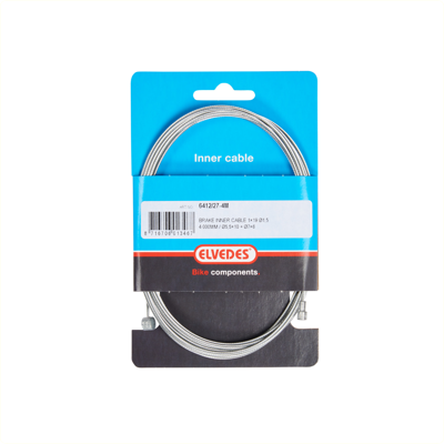 Rem binnenkabel Elvedes 4000mm 1×19 draads verzinkt ø1,5mm met V-nippel ø5,5 × 10 en T-nippel ø7 x 6