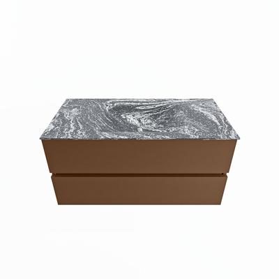 MONDIAZ VICA-DLUX 100cm badmeubel onderkast Rust 2 lades. Inbouw wastafel CLOUD midden zonder kraangat, kleur Lava. MONDIAZ VICA-DLUX 100cm badmeubel onderkast Rust 2 lades. Inbouw wastafel CLOUD midden zonder kraangat, kleur Lava.