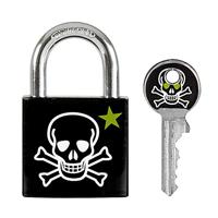 Masterlock Hangslot 30mm, bedrukt: skull - 3430EURDSKULL 3430EURDSKULL - thumbnail