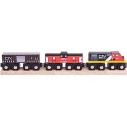 Bigjigs houten cn trein,5dlg