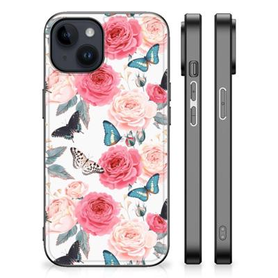 iPhone 15 Plus Bloemen Hoesje Butterfly Roses iPhone 15 Plus Bloemen Hoesje Butterfly Roses