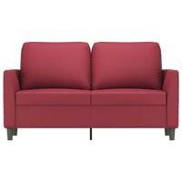 Tweezitsbank 120 cm kunstleer wijnrood - thumbnail