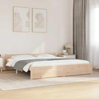 Bedframe zonder matras massief hout 200x200 cm - thumbnail