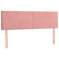 Boxspring met matras fluweel roze 140x210 cm - thumbnail