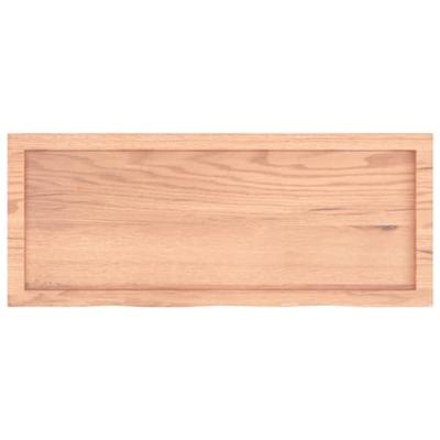 Tafelblad 100x40x(2-4)cm behandeld massief eikenhout lichtbruin