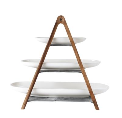 Villeroy & Boch Etagere / Serveertoren Artesano Original - Hout - 3-Laags - met serveerschalen - thumbnail