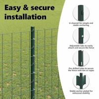 VidaXL Afrasteringspaal 22 pcs groen 200 cm staal - thumbnail