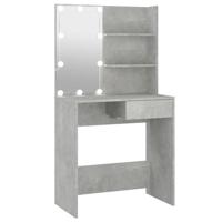 Kaptafel met LED-verlichting 74,5x40x141 cm betongrijs - thumbnail