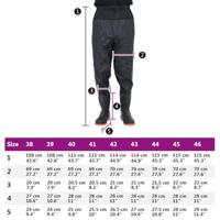 VidaXL Waadpak met laarzen maat 44 zwart - thumbnail