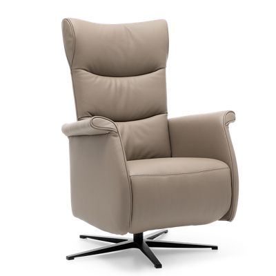 Relaxstoel Wilson Lichtbruin Leer Relaxstoel Wilson Lichtbruin Leer