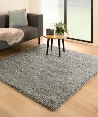 Tapeso Vierkant hoogpolig vloerkleed - Cozy Shaggy - grijs - 300x300