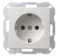 GIRA 018803 Wandcontactdoos met randaarde Inzetstuk System 55, Standaard 55, E2, Event, Event Clear, Event Opaque, Esprit, ClassiX Wit (glanzend) 1 stuk(s) - thumbnail