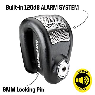 Kryptonite schijfremslot alarm 6mm zwart