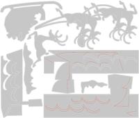 Sizzix • tim holtz thinlits die set reindeer sleigh - thumbnail
