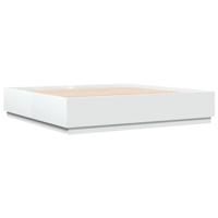 Bedframe massief hout wit 200x200 cm - thumbnail