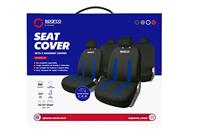 Set hoezen voor zittingen Sparco Sabbia Zwart/Blauw - thumbnail