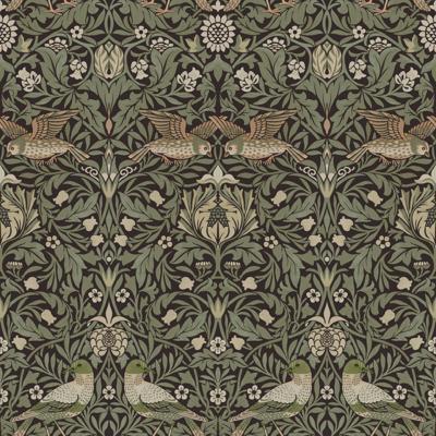 Dutch Wallcoverings Hidden Treasures 2 -Bird Brown/Green - Bruin/Groen