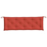 Tuinbankkussen 150x50x7 cm stof gemleerd rood - thumbnail