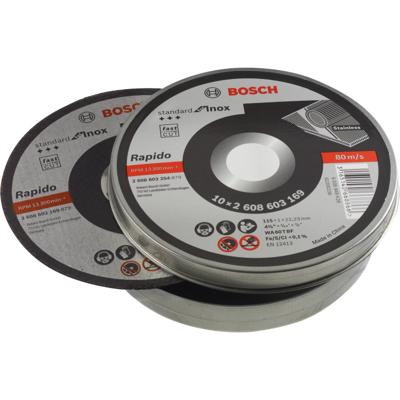 Bosch Accessoires bosch doorslijpschijven metaal inox 115mm x 1 mm | per 10 - 2608603254 Bosch Accessoires bosch doorslijpschijven metaal inox 115mm x 1 mm | per 10 - 2608603254