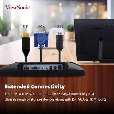 Viewsonic TD2230 Touchscreen monitor Energielabel: F (A - G) 54.6 cm (21.5 inch) 1920 x 1080 Pixel 16:9 14 ms USB-A 3.2 Gen 1, VGA, HDMI, DisplayPort, Audio,