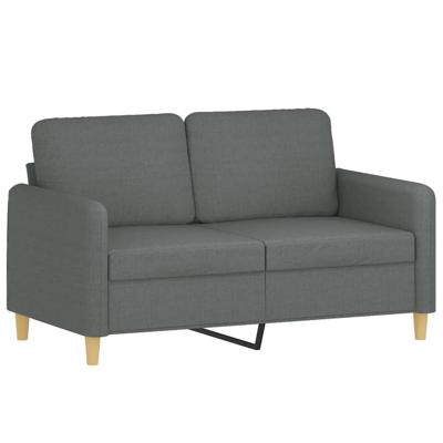 3-delige Loungeset met kussens stof donkergrijs