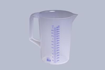 Hunersdorff Meetkan | 3000 ml polypropyleen transparant | D175xH238mm | greep gesloten | 1 stuk - 938000 - 938000 - thumbnail