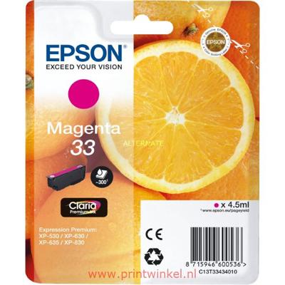 Epson T334340 Origineel Rood 4,5ml