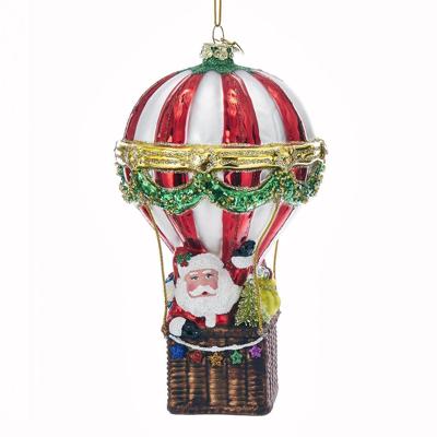 Noble Gems Santa Hot Air Balloon 14 cm kerstbal kerst Kurt S. Adler - Kurt s adler