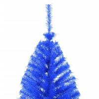 VidaXL Kunstkerstboom met standaard half 240 cm pvc blauw - thumbnail